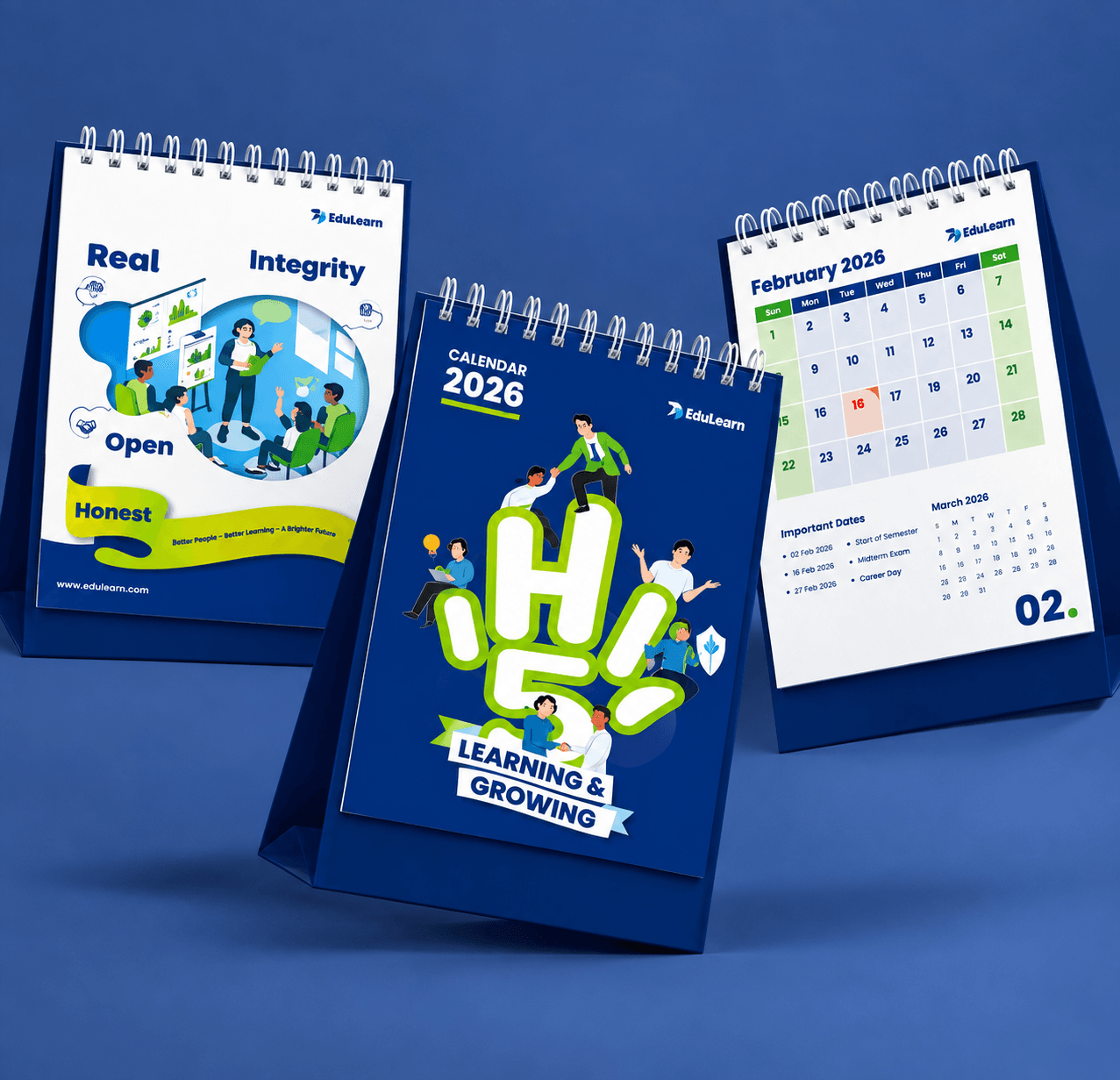 Corporate calendar and desk collateral design